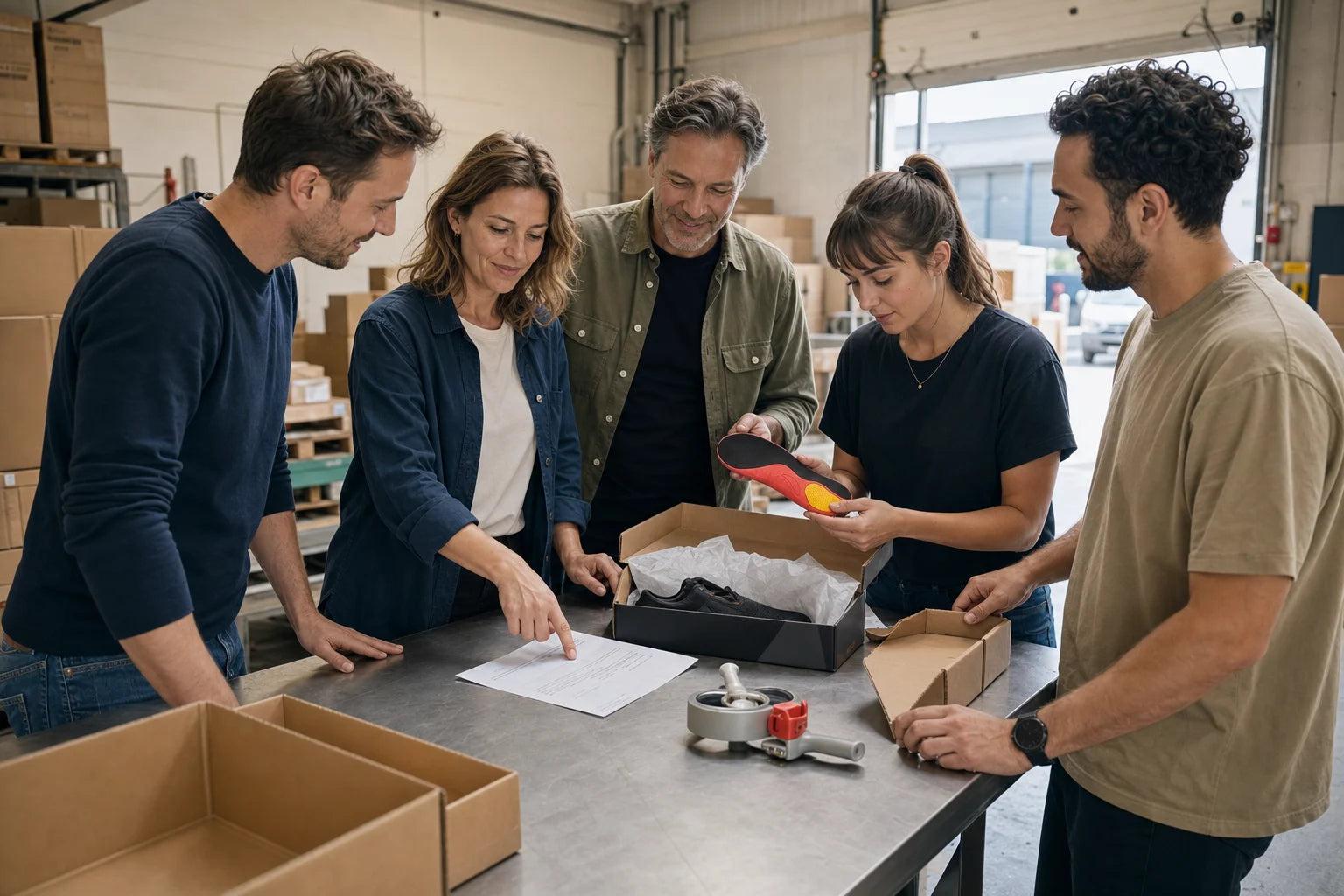 Sophie Vermeer and the Ortavio team reviewing an order together