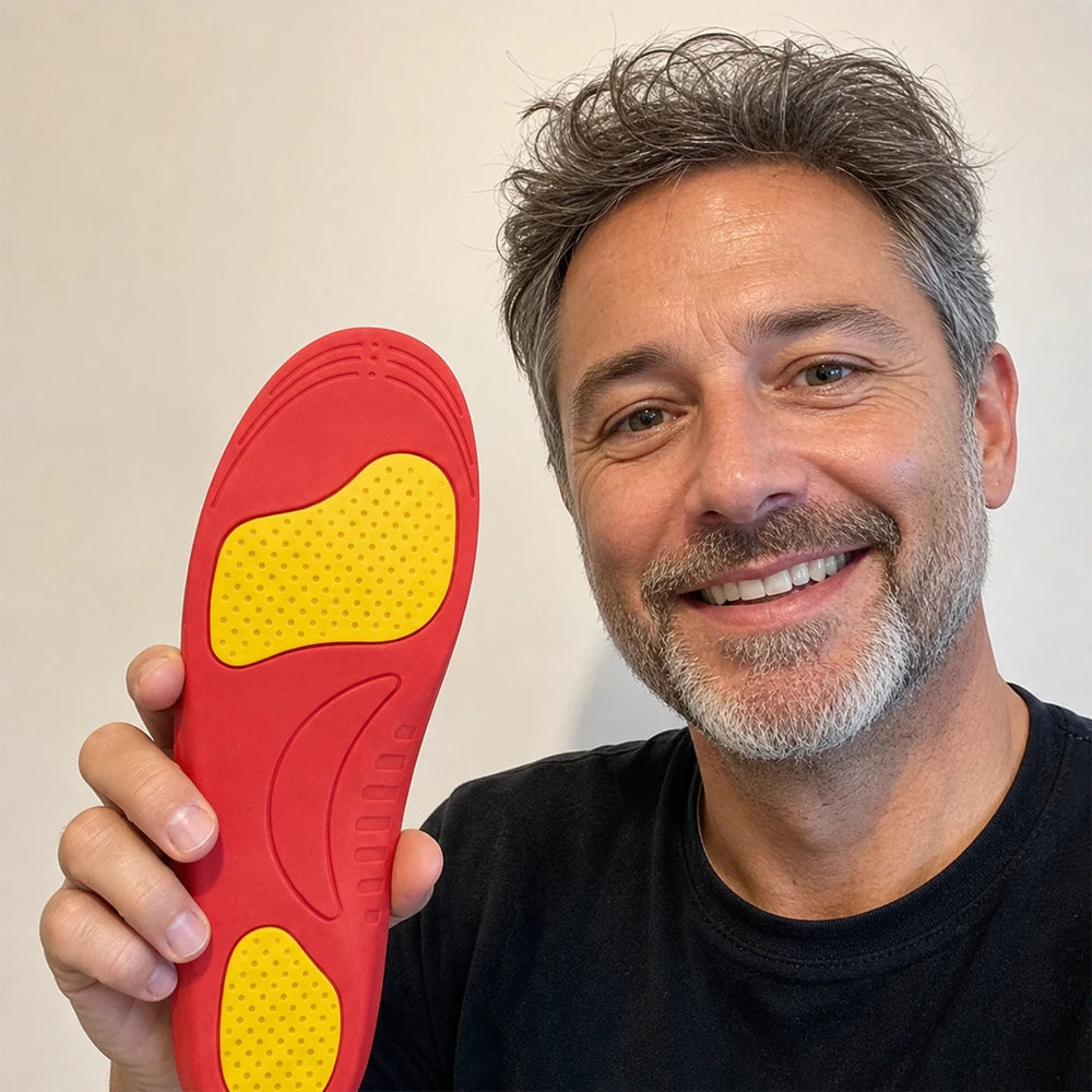 Ortavio customer selfie with an ArcCore insole